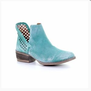 Circle G by Corral Ladies Turquoise Cutout Bootie